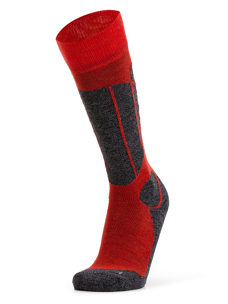Термоноски детские ВЫСОКИЕ серии SPORT WOOL, цвет красный+антрацит, фото 2