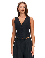 LINEN Жилет женский Черный