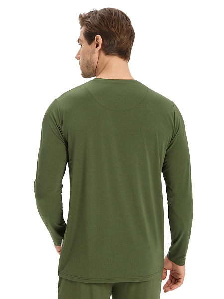 Лонгслив мужской серии Bamboo, цвет олива, фото 4