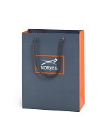 Пакет подарочный вертикальный малый Серый