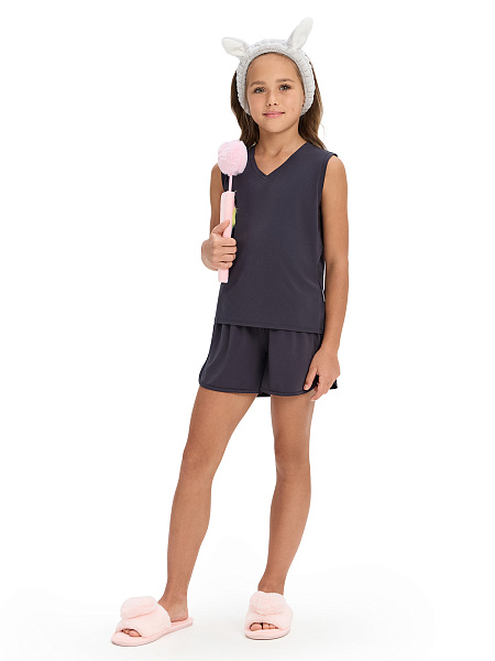 Шорты Bamboo для девочек, цвет темно-серый, фото 5