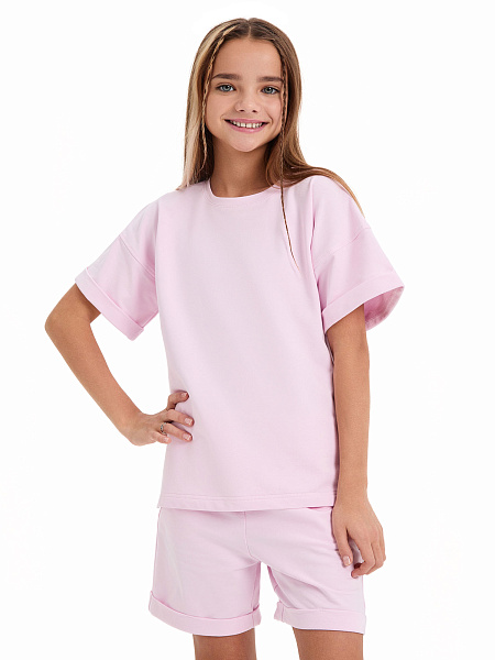Футболка для девочки ORGANOMICA Cotton, цвет нежно-розовый, фото 2
