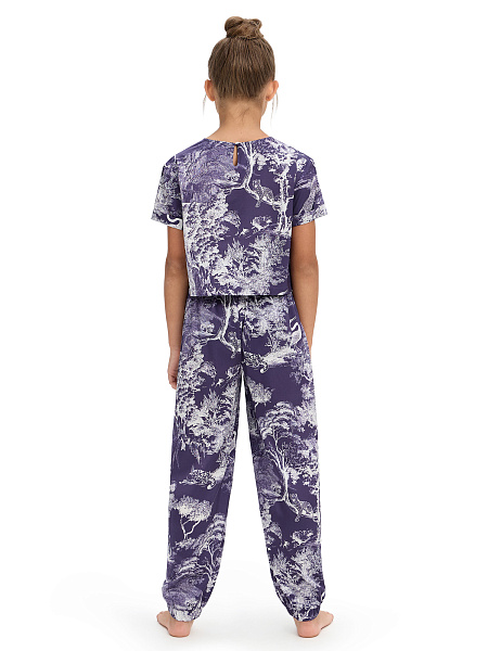 SILK Костюм для девочки, цвет принт темный toile de jouy, фото 2