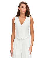 LINEN Жилет женский Белый