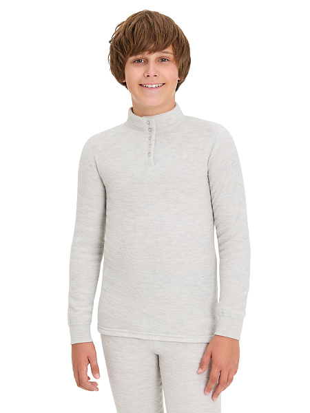 Термобелье фуфайка для мальчиков - подростков серии "-60°C", цвет жемчуг, фото 1