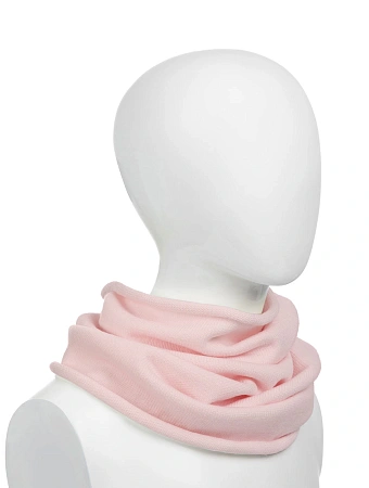 Теплый снуд из шерсти мериносов, цвет розовый, фото 1