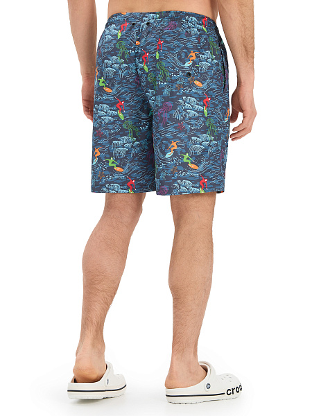 Swimwear Шорты мужские, цвет антрацит паттерн серферы, фото 4