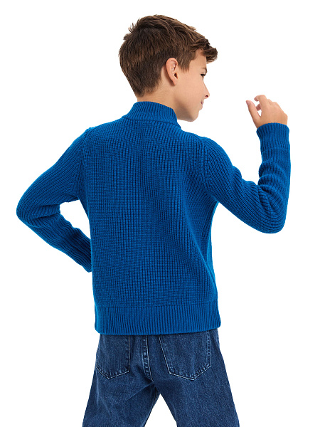 Кардиган шерстяной на молнии для мальчика, цвет арктик, фото 3