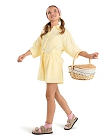 Шорты для девочек-подростков серии LINEN Бледно-желтый