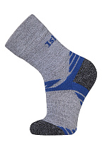 Термоноски Island Cup для занятий спортом детские Серый+синий