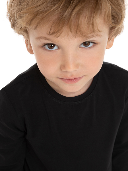 Лонгслив Bamboo для мальчика, цвет черный, фото 3