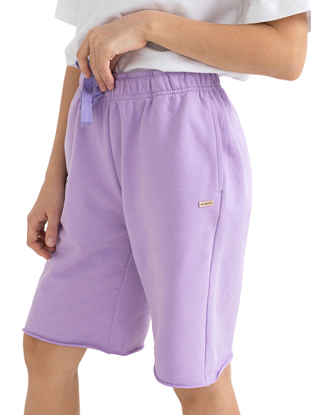Шорты детские для девочек Cotton, цвет лаванда, фото 3