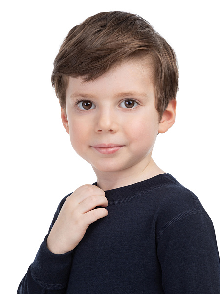 Термофутболка для мальчиков с длинным рукавом серии SOFT, цвет синий, фото 4