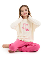 Пижама для девочки-подростка из шерсти мериносов Розовый