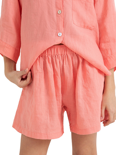 Шорты для девочки серии LINEN, цвет светло-розовый, фото 5