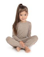 Пижама для девочки из шерсти мериносов Бежевый