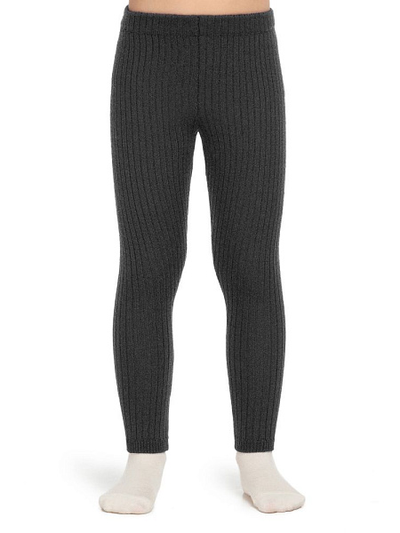 Гамаши детские из 100% шерсти мериносов, цвет темно-серый, фото 2