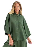 Рубашка женская серии LINEN Олива