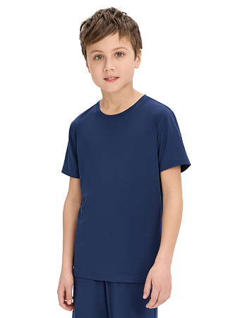 Футболка Bamboo для мальчика, цвет темно-синий, фото 1
