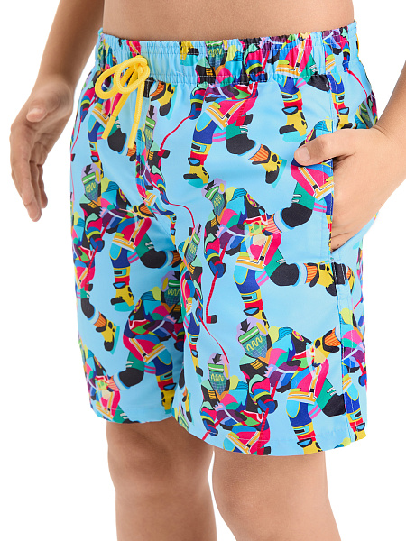 Шорты Swimwear для мальчика-подростка, цвет голубой пепельный, фото 5