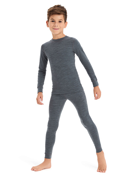 SOFT Комплект термобелья для мальчиков, цвет серый меланж, фото 1