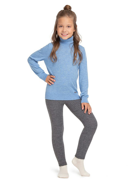 Бесшовные гамаши для детей, 50% шерсть мериносов 50% акрил, цвет серый, фото 1