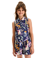 Блуза SILK для девочки без рукавов Паттерн Spring Garden