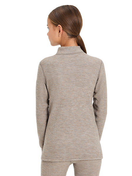 Термобелье фуфайка для девочек - подростков серии "-60°C", цвет бежевый меланж, фото 2