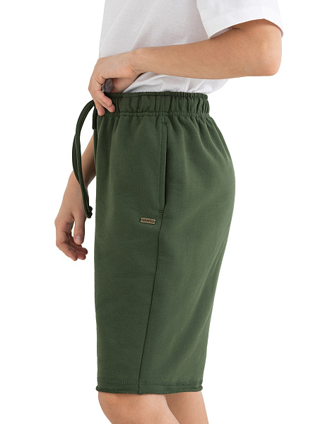 Шорты детские для девочек Cotton, цвет олива, фото 4