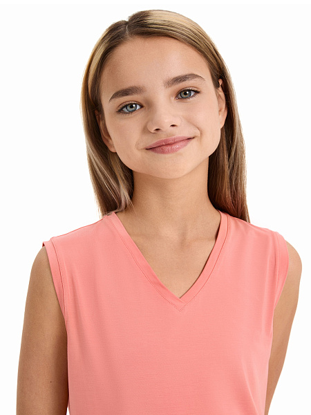Топ для девочки-подростка Bamboo, цвет коралловый, фото 4