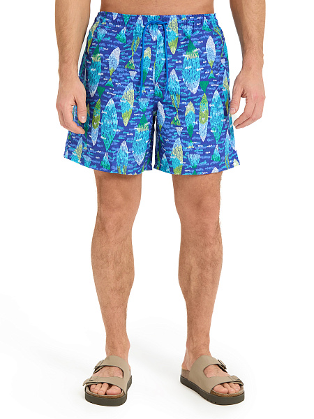 Шорты плавательные, цвет синий мультицвет, фото 2