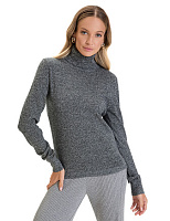 Водолазка женская Cash Touch Черно-белый меланж