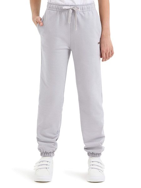 Брюки-джоггеры подростковые для мальчиков серии Cotton, цвет светло-серый, фото 2