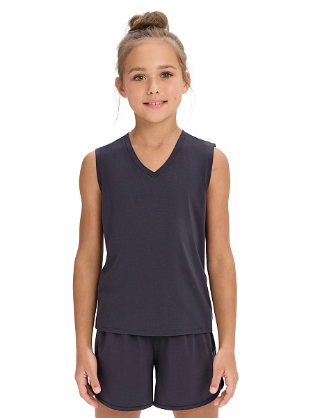 Топ Bamboo для девочки, цвет темно-серый, фото 1