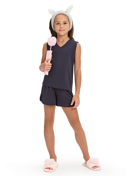 Топ Bamboo для девочки, цвет темно-серый, фото 5