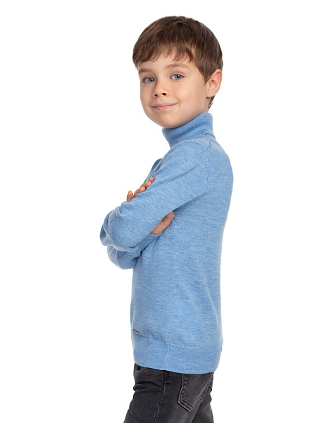 Свитер Cash Touch детский для мальчиков, цвет голубой меланж, фото 3