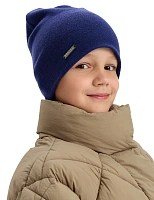 Шапка из 100% шерсти мериносов Темно-синий