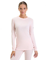 Термобелье футболка серии SOFT с длинным рукавом. Знак Woolmark Розовый
