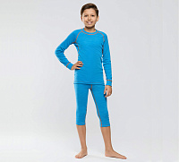 Комплект термобелья для мальчиков серии SPORT WOOL Голубой меланж