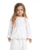 Худи из 100% льна для девочек Белый