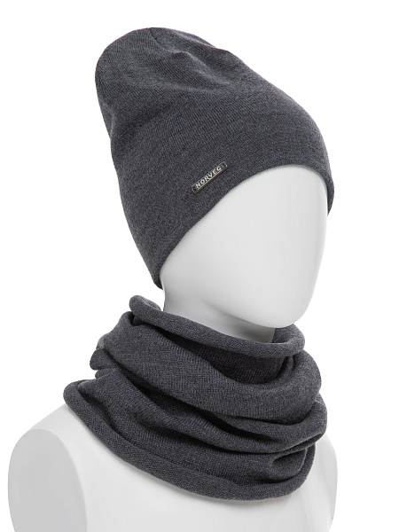 Комплект шапка и снуд из 100% шерсти мериносов, фото 1