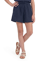 Шорты для девочки короткие LINEN Темно-синий