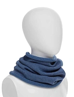 Теплый снуд из шерсти мериносов для мальчиков Джинс меланж