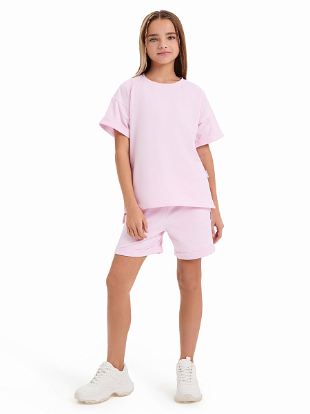 Футболка для девочки ORGANOMICA Cotton, цвет нежно-розовый, фото 1