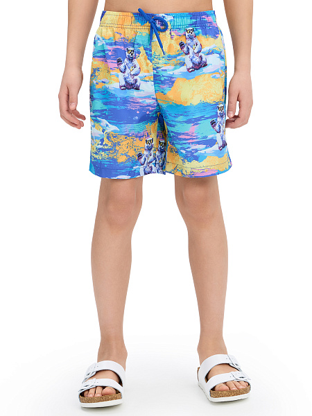 Шорты для мальчика Swimwear, цвет голубой паттерн медведи, фото 1