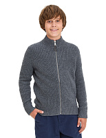 Кардиган шерстяной на молнии для мальчиков-подростков Графитовый