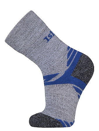 Термоноски Island Cup для занятий спортом детские, цвет серый+синий, фото 1