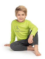 Пижама для мальчика-подростков из шерсти мериносов Лайм