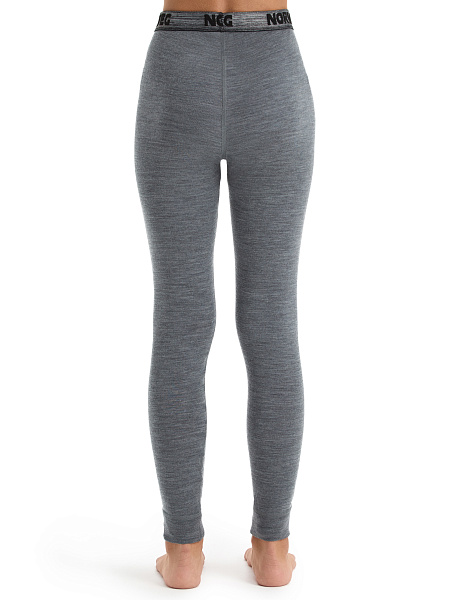 Термолеггинсы детские для девочек-подростков серии SOFT. Знак Woolmark, цвет серый меланж, фото 3