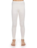 Термолеггинсы детские для девочек-подростков серии SOFT. Знак Woolmark Молочный